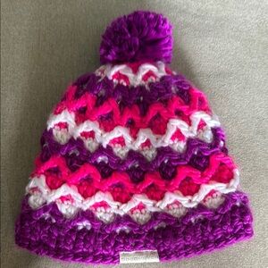 Obermeyer Pink and Purple Knit Beanie